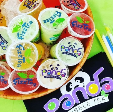 Serving tray of Panda Bubble Tea
